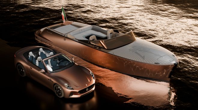 海上三叉戟！玛莎拉蒂重磅推出碳纤维全电动游艇